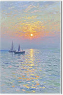 Coastal sailboat scenery poster art decor ocean nautical room decor beautiful sailboat seascape decor suitable for beach villa by CozyNest Decor