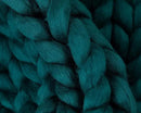 Knitted Throw Blanket for Sofa,Handmade Knit Chunky Blanket Throw Sofa Throw for Gift Sofa Bed,Chunky Knit Blanket(Dark Green 40"x60") by CozyNest Decor