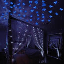 SAOROPEB Glow in The Dark 3D Butterfly 24 Pcs 3 Sizes, Luminous Butterfly Stickers for Ceiling or Wall, Glow in The Dark Party Supplies, Removable Luminous Stickers for Kids Babys Nursery (Blue) by CozyNest Decor