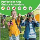 Hiboom 8 Set Kids Binoculars Bulk Shockproof Folding Children Mini Compact Binoculars Compass Magnifying Glass for 3-12 Years Boys Girls Kids Bird Watching Camping Outdoor Play by TinyTreasures Baby Boutique