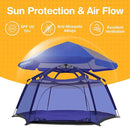 Alvantor Baby Playpen Play Yard 84"x84"x44”Large Pop Up Playpen Foldable Play Tent Indoor & Outdoor Kids Tent Lightweight Safe Space Canopy for Infants Toddlers Pets, Navy by TinyTreasures Baby Boutique