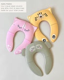 Hippypotamus Travel Potty Seat for Toddler - Folding Potty Training Seat - Portable Toilet Seat Cover for Baby & Kids (BEIGE Monkey) by TinyTreasures Baby Boutique