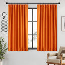 ANRODUO Back Tab Blackout Curtains for Bedroom Living Room, Rod Pocket Pinch Pleated Thermal Insulated Room Darkening Curtains 54 Inches Long 2 Panels, Orange, 42 x 54 Inch by TinyTreasures Baby Boutique