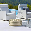 LVTXIII Inflatable Stool Ottoman Footrest with Handle, Decorative Fade-Resistant Foot Stool, Indoor or Outdoor Pouf for Home Garden and Camping Use, 21x21x9, Stripe Onyx by CozyNest Decor