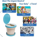 SunnySmile Travel Potty for Toddler, Portable and Foldable Toilet, Apply to Seat Emergency Toilet for Car, Camping, Outdoor, Indoor (green, large) by TinyTreasures Baby Boutique
