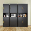 Tall Narrow Storage Cabinet 66.93" H Tall Bathroom Cabinet Metal Pantry Cabinets, 4 Adjustable Shelves for Kitchen, Home Office, Living Room, Dinning Room (16 inches Wide Black) by CozyNest Decor