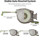 PINWHEEL 5/8in 100FT Retractable Garden Hose Reel, Automatic Retractable Hose with 10-Pattern Spray Nozzle, 180° Swivel Bracket, 3-Layer PVC Durable Water Hose for Yard Lawn Care (100 FT) by GreenHaven Gardens
