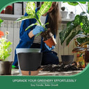 montresor 2 Pack 8 inch Plant Pots, PP Plastic Self Watering Plant Pot with Drainage and Tray for Indoor Outdoor Plants, Water Level Window & Reservoir Flower Pots Decorative Planter (Black) by CozyNest Decor
