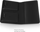 Kings Loot Passport Holder Wallet | RFID Blocking Leather Travel Wallet with Built-in Airtag Holder | Holds 1-6 Cards & Passport | Easy Pull Tab | Travel Wallets (Onyx Black) by TinyTreasures Baby Boutique