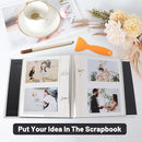 RECUTMS Photo Album Self Adhesive Magnetic Scrapbook 4x6 5x7 8x10 Pictures Scrapbook Album, 40 Pages Photo Book for DIY Baby Family Wedding with Metal Pen and Plastic Board (White) by TinyTreasures Baby Boutique