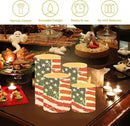 Flameless Electric Candles Decoration Lamp with Remote Timer Control Long Lasting for Fourth of July Party Decoration Home Indoor Outdoor Decor Pack of 4, American Flag Fashion by GreenHaven Gardens