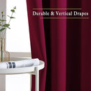 NICETOWN 84 inches Bedroom Curtains Panels - Functional Blackout Curtains/Panels for Bedroom, Thermal Insulated, Privacy Assured (Set of 2, 52 x 84 inches, Wine Red) by TinyTreasures Baby Boutique