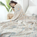 Boho Muslin Blanket for Adults 4-Layer Gauze Twin Size Soft Cozy 100% Cotton Summer Cooling Blanket Striped Decor for Sofa Bed Coverlet Both Sides (A Boho Stripe, Twin 60 x 80 in) by CozyNest Decor
