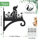 Plant Hangers Outdoor Heavy Duty Iron Decorative Dog Silhouette Plant Hooks for Hanging Baskets 11 inch Hanging Plant Bracket Wall Hooks for Flower Pot Lantern Bird Feeder Wind Chimes by GreenHaven Gardens