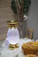 YAKii 9.5" Pineapple LED Color Changing Shine Lava Lamp,Swirling Water Waves Lamp Kid Safe Battery/USB Cable Operated,Table Lamp Candle Holder Table Decoration Gold by CozyNest Decor