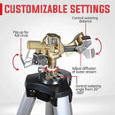 YAMATIC Impact Sprinkler on Adjustable Tripod Base, 360 Degree Large Area, Heavy Duty Adjustable Pulsator Sprinkler for Lawn, Yard and Grass Irrigation, Spray up to 20-90ft(Brass Head) by GreenHaven Gardens