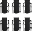 Rtteri 6 Pcs Neoprene Water Bottle Carrier Bag with Adjustable Shoulder Strap 32oz Insulator Water Bottle Cover Holder Cooler Sleeve for Stainless Steel/glass/plastic (Black) by TinyTreasures Baby Boutique