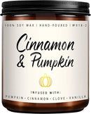 Cinnamon & Pumpkin Scented Candle – Fall Candles for Home Scented, Soy Candles for Home, 7 oz Cozy Pumpkin Candle for Women & Men, Autumn Décor & Holiday Gifts by CozyNest Decor