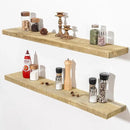 Fun Memories Floating Shelves for Wall Decor, 40"x8" Rustic Reclaimed Wood Shelves, Heavy-Duty Wall Mounted Shelves with Invisible Brackets, Set of 2for Living Room, Bedroom, Kitchen, Natural Finish by CozyNest Decor