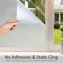 HIDBEA Frosted Window Privacy Film Heat Control UV Blocking, Static Cling Non-Adhesive Reusable Door coverings for Bathroom Home Office (Frosted 35.4 Inch x 16.4 Feet) by CozyNest Decor