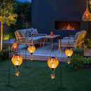 Starsoul Cardinal Hot Air Balloon Solar Flickering Flame with Candle Holder Outdoor Solar Lantern Hot Air Balloon Solar Light Waterproof Hanging Solar Balloon Lamp Garden Patio Yard Decor by GreenHaven Gardens