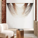 Flber Macrame Wall Hanging Dip Dye Brown Boho Wall Decor Yarn Tapestry Modern Living Room Bedroom Home Wall Decor 57" W x 35" L by CozyNest Decor