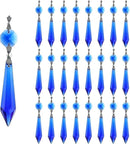HDCRYSTALGIFTS 25pcs Blue Chandelier Crystals Replacement Chandelier Icicle Crystal Prisms Crystal Drop Prisms by GreenHaven Gardens