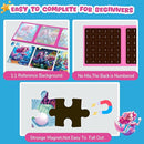 Magnetic Jigsaw Puzzles for Toddlers Kids 3-8 Girls,(3 36-Pieces) Travel Puzzles Toys for Kids Ages 4-6,Take-Along Car Airplane Road Trip Activities Game for 3 4 5 6 7 8 Year Old Birthday Gift,Mermaid by TinyTreasures Baby Boutique