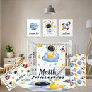 Customized Baby Bedding Set, 5 Pcs Custom Nursery Bedding Set with Baby Name, Double Layer Crib Set for Girls Boys, Personalized Gifts for Toddlers Infants New Parents, Space Astronaut by TinyTreasures Baby Boutique