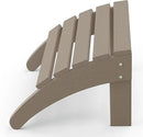 WestinTrends Outdoor Ottoman, Patio Adirondack Ottoman Foot Rest, All Weather Poly Lumber Folding Foot Stool for Adirondack Chair, Widely Used for Outside Porch Pool Lawn Backyard, Weathered Wood by CozyNest Decor