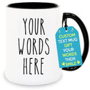 Custom Coffee Mug - Custom Mugs Design Your Own with Text, Name or Initials - Personalized Coffee Mug - Tazas Personalizadas 11 & 15 oz - Custom Gifts for Best Friend Woman, Him, Her, Mom, Dad by TinyTreasures Baby Boutique