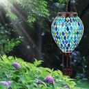 VOREEN Hot Air Balloon Solar Lantern, Mosaic Solar Outdoor Hanging Wind Light, Waterproof, Patio Festive Decor, Easter Gifts for Mom Father Grandma, Blue by GreenHaven Gardens