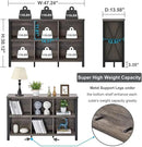 FATORRI Rustic 6 Cube Storage Organizer with Shelf, Wood and Metal Cubby Bookcase, Industrial Horizontal Bookshelf for Living Room, Home Office (Walnut Brown, 47 Inch) by CozyNest Decor