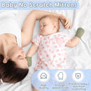 8 Pairs Newborn Baby Muslin Mittens 0-6 Months No Scratch Elastic Wrist Soft Breathable Gloves Bulk Cotton for Infant by TinyTreasures Baby Boutique