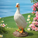 Elenon Goose Statue Garden Decorative, 11 inch High Adorable Flower Bed Outdoor Decor, Yard Patio Art Decor Sculptures Table Ornament by CozyNest Decor