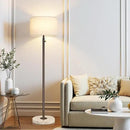 Floor Lamp for Living Room,Dimmable Gold Floor Lamp,Modern Standing Lamp with Marble Base,Tall Standing Lamp for Bedroom, Reading,Office & Kids' Room,LED Bulb Included(Brown) by CozyNest Decor