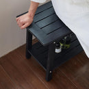 Large HDPS Shower Stool, Shower Bench for Inside to Sit On, Waterproof Bathroom Chair Seat for Shaving Legs, Foot Rest Stool with Storage Shelf, Non-Slip & No Maintenance, Black by TinyTreasures Baby Boutique