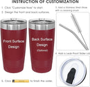 iProductsUS Personalized Tumbler with Slider Lid, Stainless Steel 20 oz Coffee Mug Engrave Names, Vacuum Insulated Custom Cup, Gift Idea for Dad, Husband, Him (Maroon) by TinyTreasures Baby Boutique