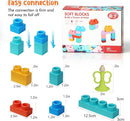 22 Pcs Soft Building Blocks for Toddlers 18M+, BPA - Free Sensory Teether Toys, Montessori STEM DIY Bricks, Early Learning Creative Stacking Set, Safe Baby Construction Toys by TinyTreasures Baby Boutique