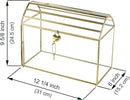 Wedding Card Box with Slot, 12.2'' Large Glass Card Boxes for Reception, Gold Card Holder, Clear Decorative Storage Box with Lock for Baby Shower, Birthday Party, Christmas, Bridal Shower by CozyNest Decor