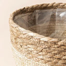 LA JOLIE MUSE Seagrass Planter Basket Indoor Outdoor, Flower Pots Cover, Plant Containers, Beige, 10 inch by GreenHaven Gardens