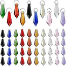 HDCRYSTALGIFTS 50pcs 38mm Crystal Icicle Pendant Chandelier Prisms Drops Lamp Candle Holders Curtain DIY Parts(Multi-Color) by GreenHaven Gardens