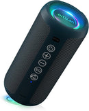 Ortizan Portable Bluetooth Speaker: IPX7 Waterproof, 24W Loud Sound, Deep Bass, Bluetooth 5.3, LED Lights, Wireless Stereo Pairing, 30H Playtime, for Home/Outdoor/Party/Beach, Birthday Gift (Blue) by TinyTreasures Baby Boutique