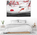 Houselerax Japanese Koi Fish Tapestries, Cherry Blossoms Asian Oriental Flower Branch Koi Fish Carp Tapestry Wall Hanging for Bedroom Living Room Office Decor 90"x60" by CozyNest Decor