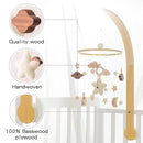 Baby Crib Mobile with Arm Boho Star Moon Nursery Mobile Set Wooden Baby Mobile Holder for Hanging Nursery Decor Ceiling Mobile by TinyTreasures Baby Boutique