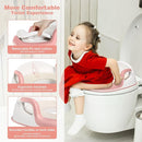 Potty Training Seat with Step Stools, Maliton Potty Training Toilet for Toddlers Girls with Splash Guard, Anti-Slip Toddler Stool for Bathroom, One Potty Seat and 2 in 1 Step Stool for Kids (Pink) by TinyTreasures Baby Boutique