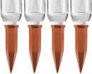 Plant Self-Watering Stakes for Indoor Outdoor Plants (4 Count) Terracotta Plant Watering Spikes for Recycled Wine Bottles to Water Plant at Home or on Vacation - Automatic Irrigation System for Plants by GreenHaven Gardens