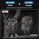 GTHUNDER Night Vision Goggles, Night Vision Binoculars – 4K UHD Video, 52MP Photos, App Remote Control, 10X Zoom, 4" HD Screen, 984ft, 7-Level IR, 4000mAh, 32GB Card – Ideal for Hunting & Security by TinyTreasures Baby Boutique