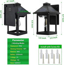 2 Pack Solar Wall Lanterns Outdoor with 3 Modes, Dusk to Dawn Motion Sensor LED Sconce Lights IP65 Waterproof, Exterior Front Porch Security Lamps Wall Mount Patio Fence Garage Decorative by CozyNest Decor