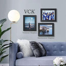 VCK 8x10 Picture Frame Set of 3 - Black, Textured Exclusive Solid Wood Picture Frames, Wall Hanging by CozyNest Decor